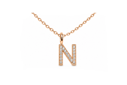 LETTER HÄNGE 18K ROSÉGULD