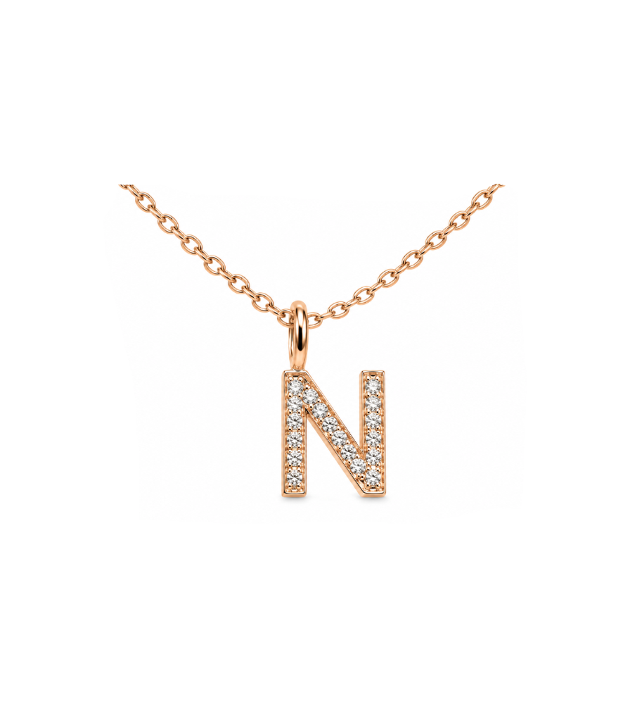 LETTER HÄNGE 18K ROSÉGULD