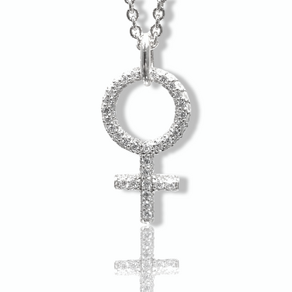 She Diamant Halsband 18K Vitguld