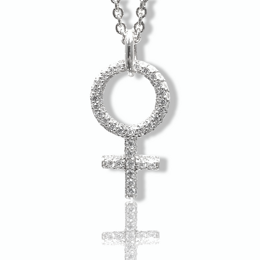 She Diamant Halsband 18K Vitguld