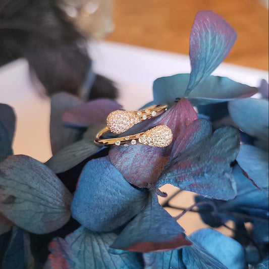 Drop Mini Diamond Ring 18K Rose Gold