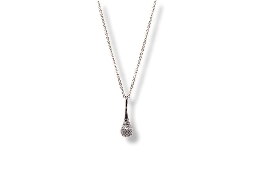 Drop Pendant Diamond 18K White Gold