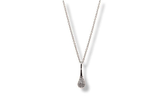 Drop Pendant Diamond 18K White Gold