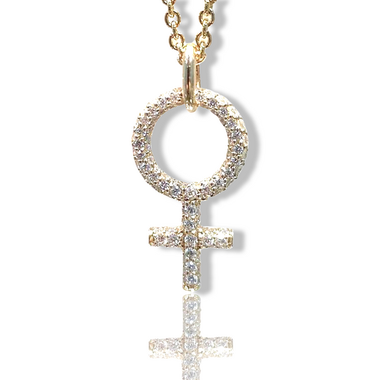 She Diamant Halsband 18K Rödguld