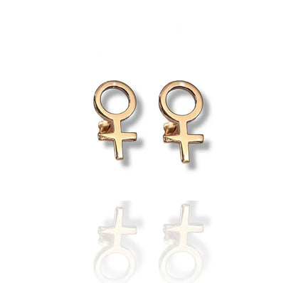 Mini She Earrings Rose gold