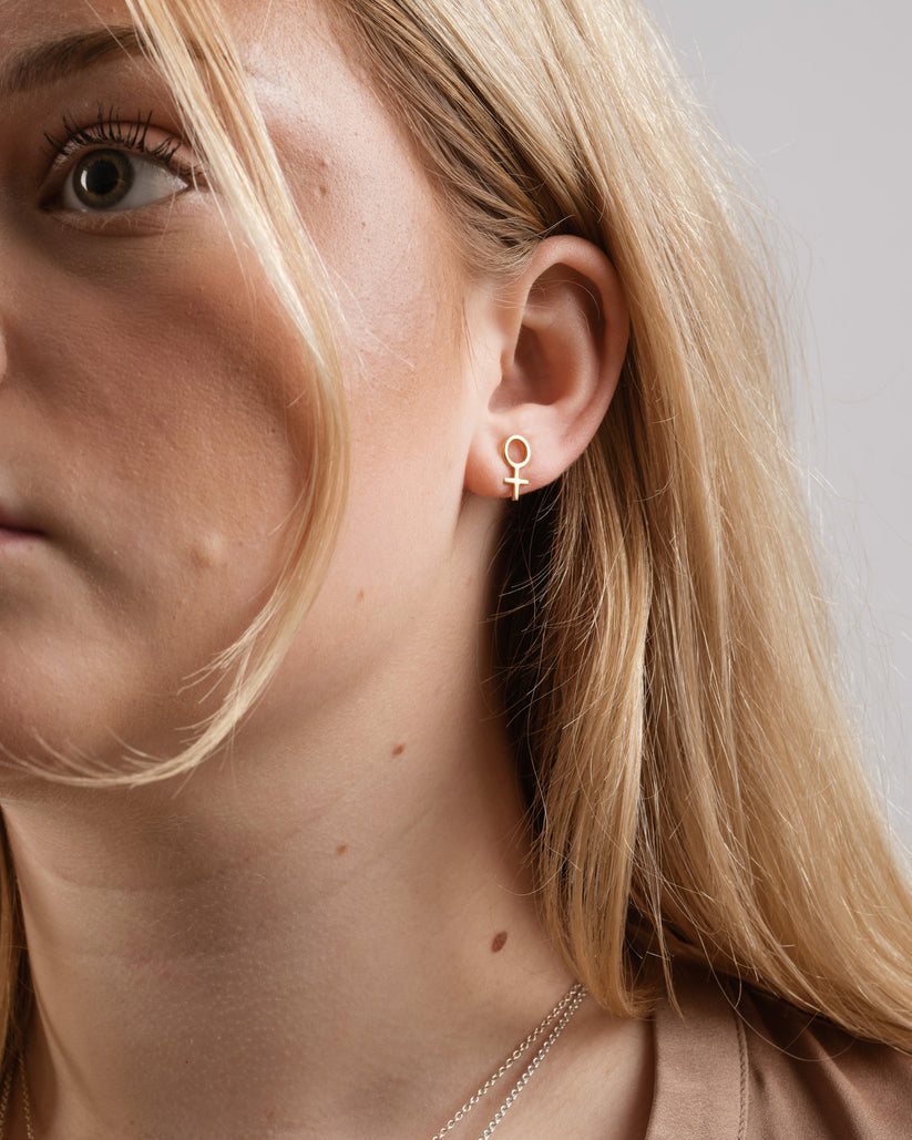 Mini She Earrings Rose gold