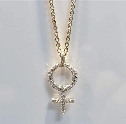 She Diamant Halsband 18K Rödguld