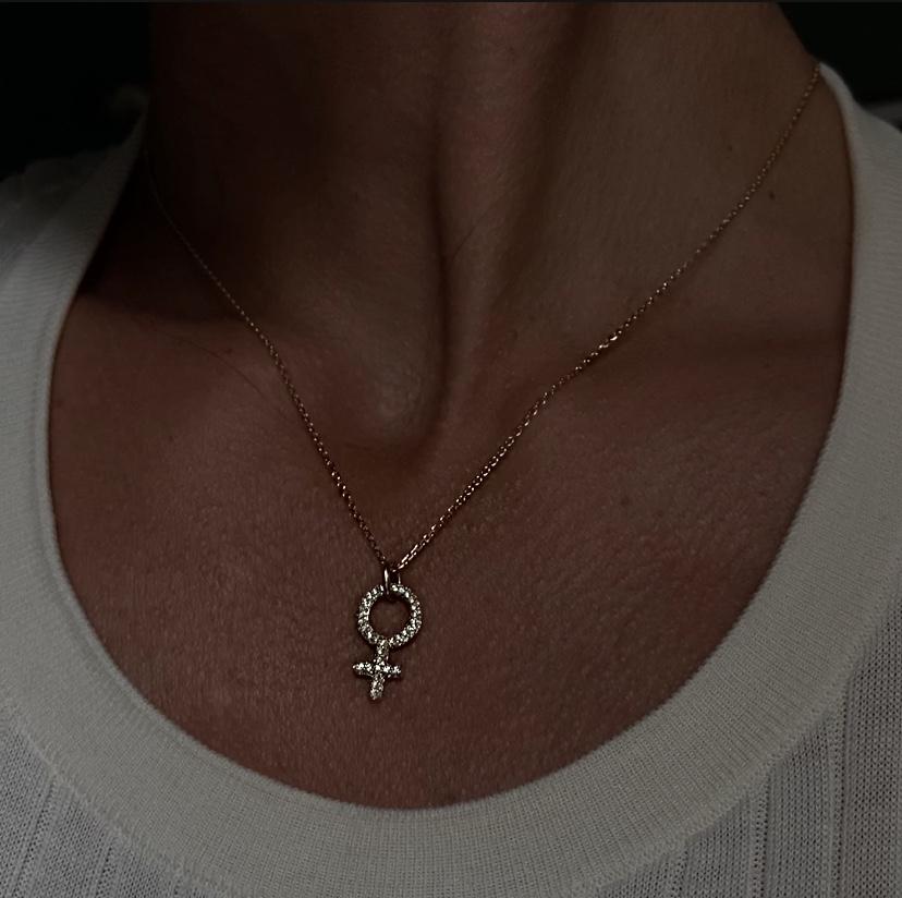 She Diamant Halsband 18K Roséguld