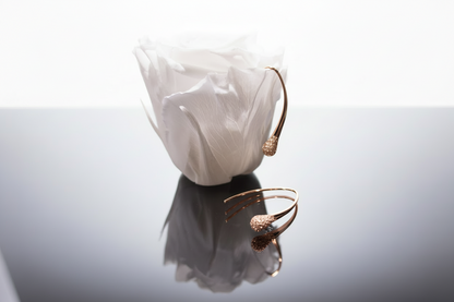 DROP MINI DIAMANT ÖRHÄNGEN 18K ROSÉGULD