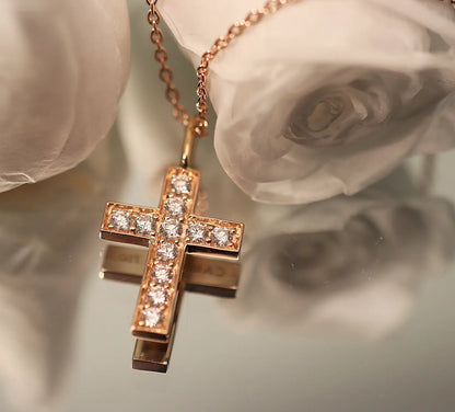 CROSS HÄNGE 18K ROSÉGULD