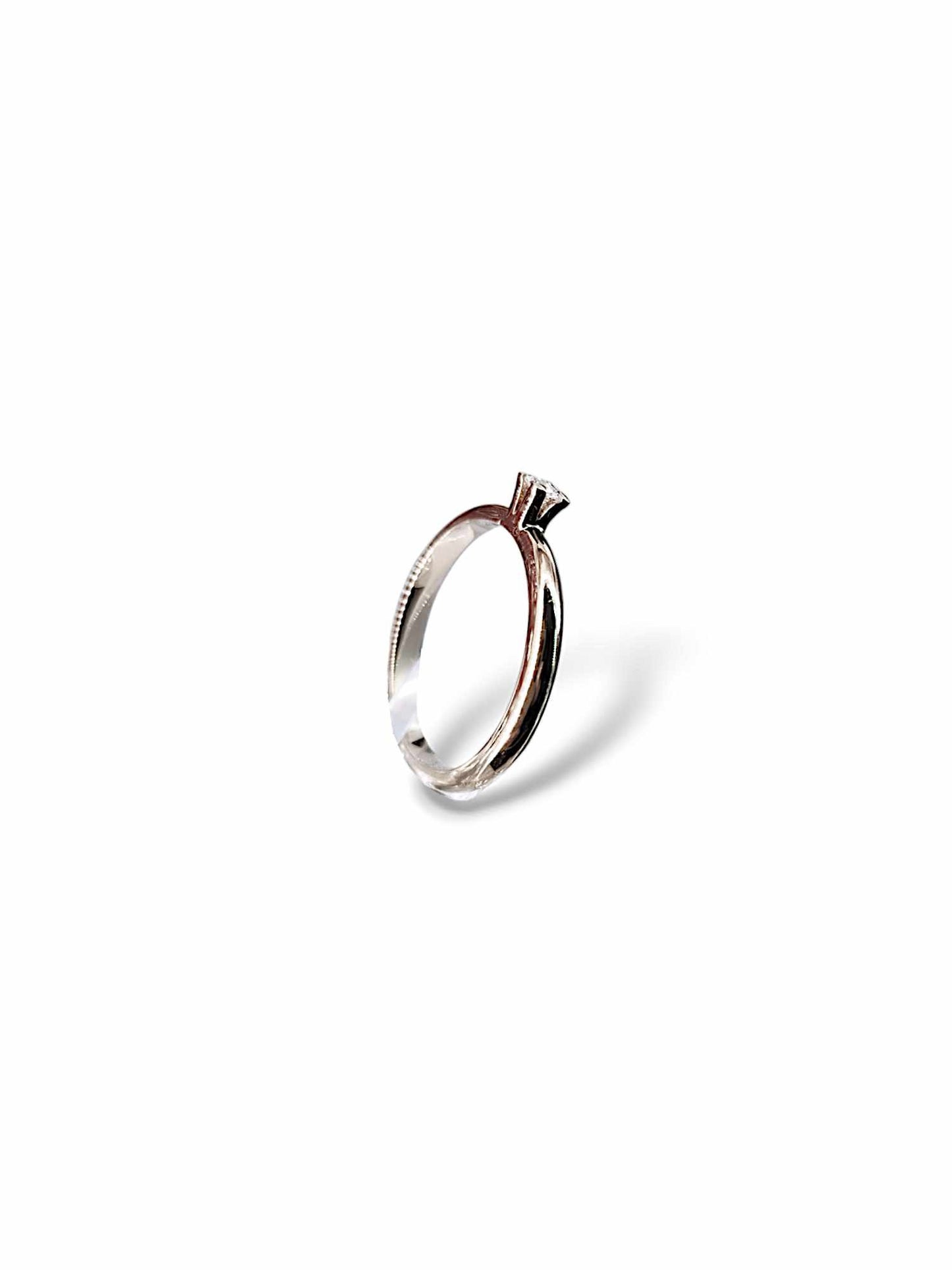 Sweeten 0,06ct Ring Vitguld