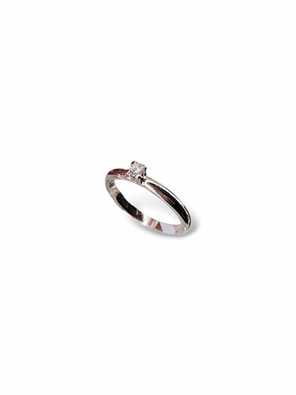 Sweeten 0,06ct Ring Vitguld